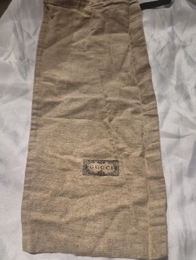Gucci Beige Drawstring Dust Bag with Logo